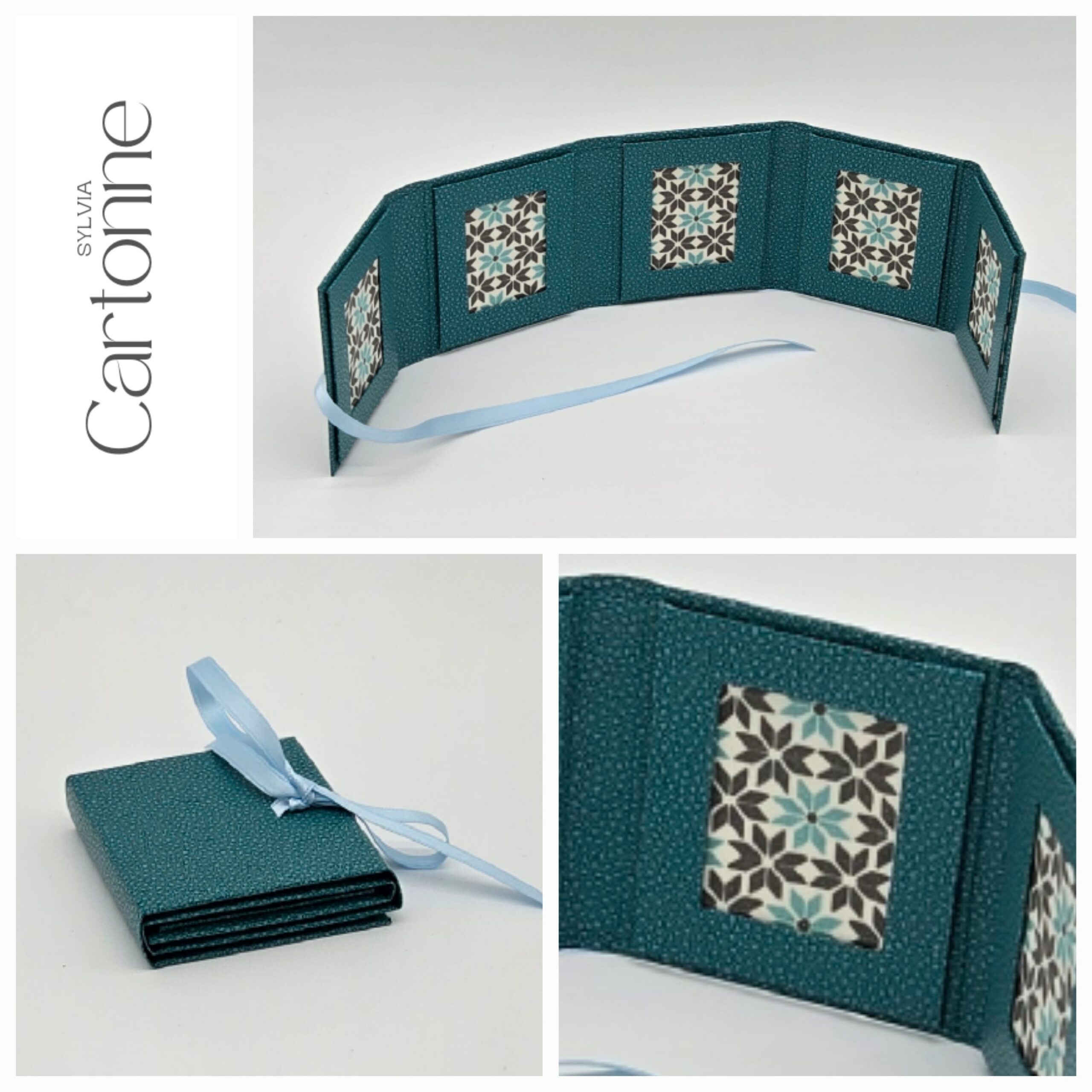 Porte photos d’identité 5 vues Turquoise