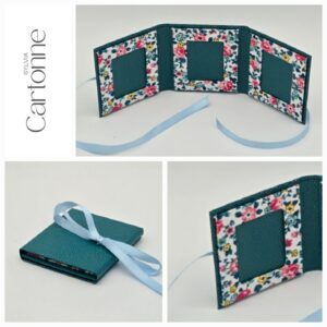 Porte photos d’identité 3 vues Fleurettes