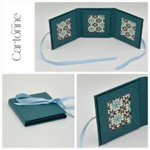 Porte photos d’identité 3 vues Turquoise