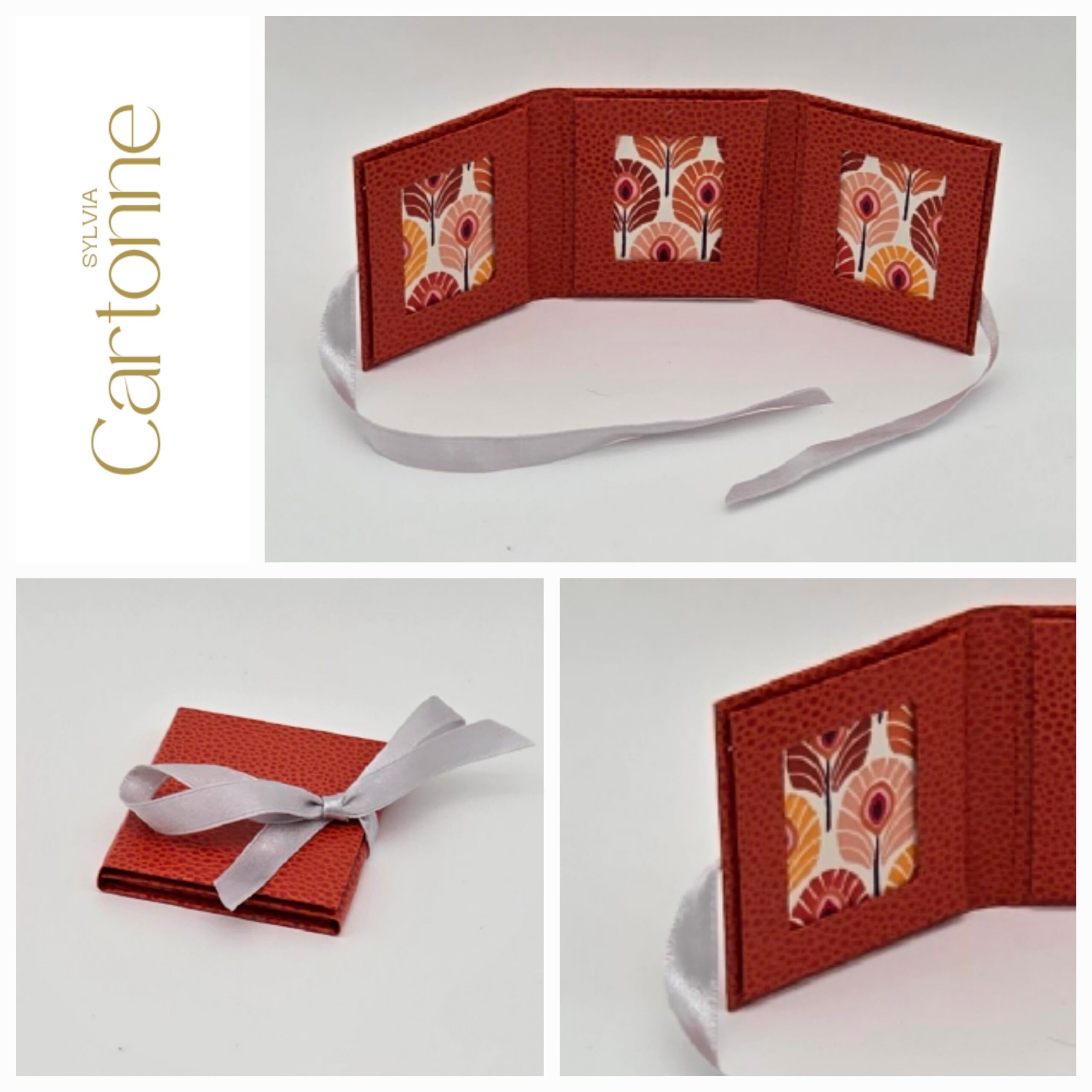 Porte photos d’identité 3 vues Orange