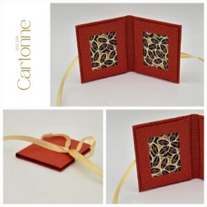 Porte photos d&rsquo;identité 2 vues Orange