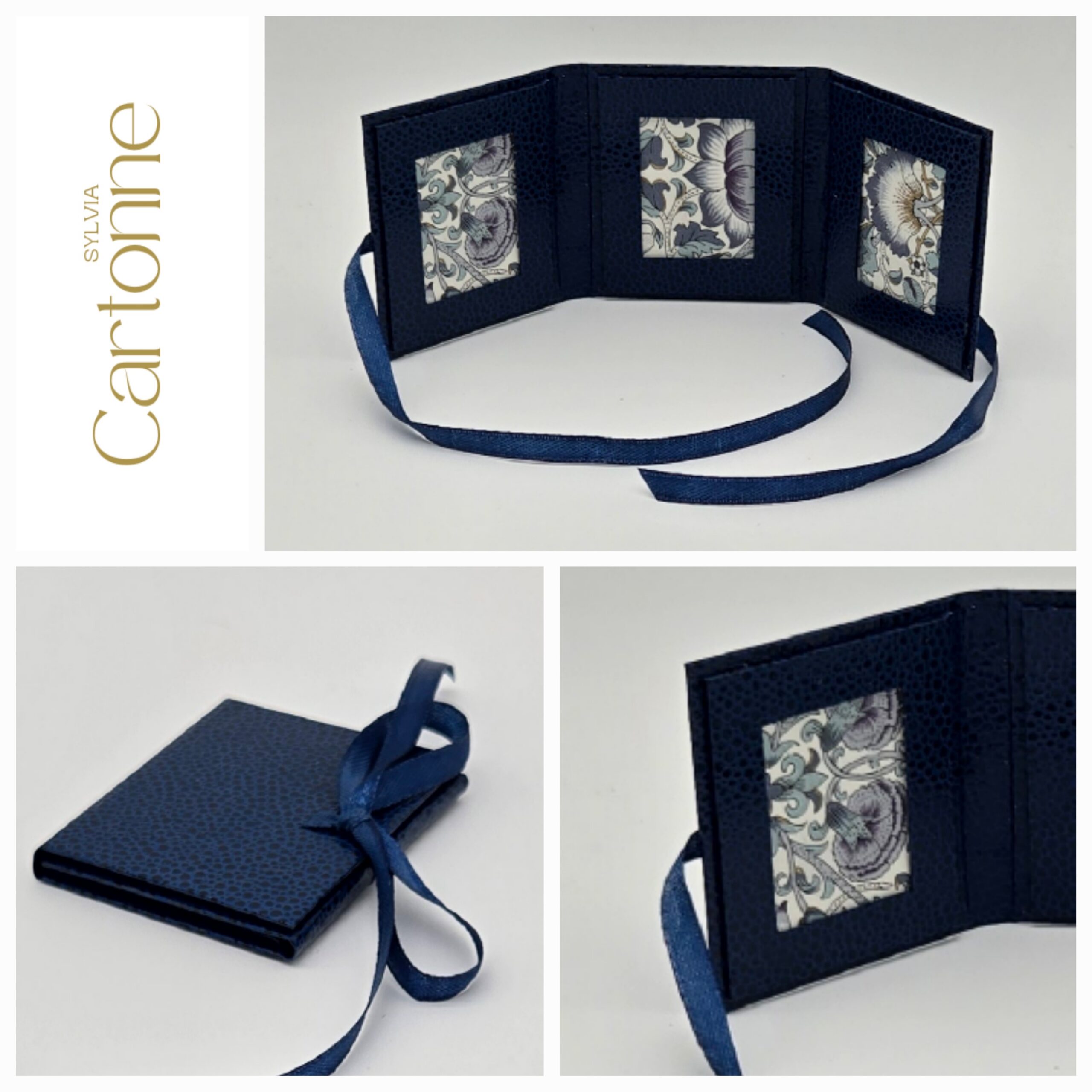 Porte photos d’identité 3 vues Marine