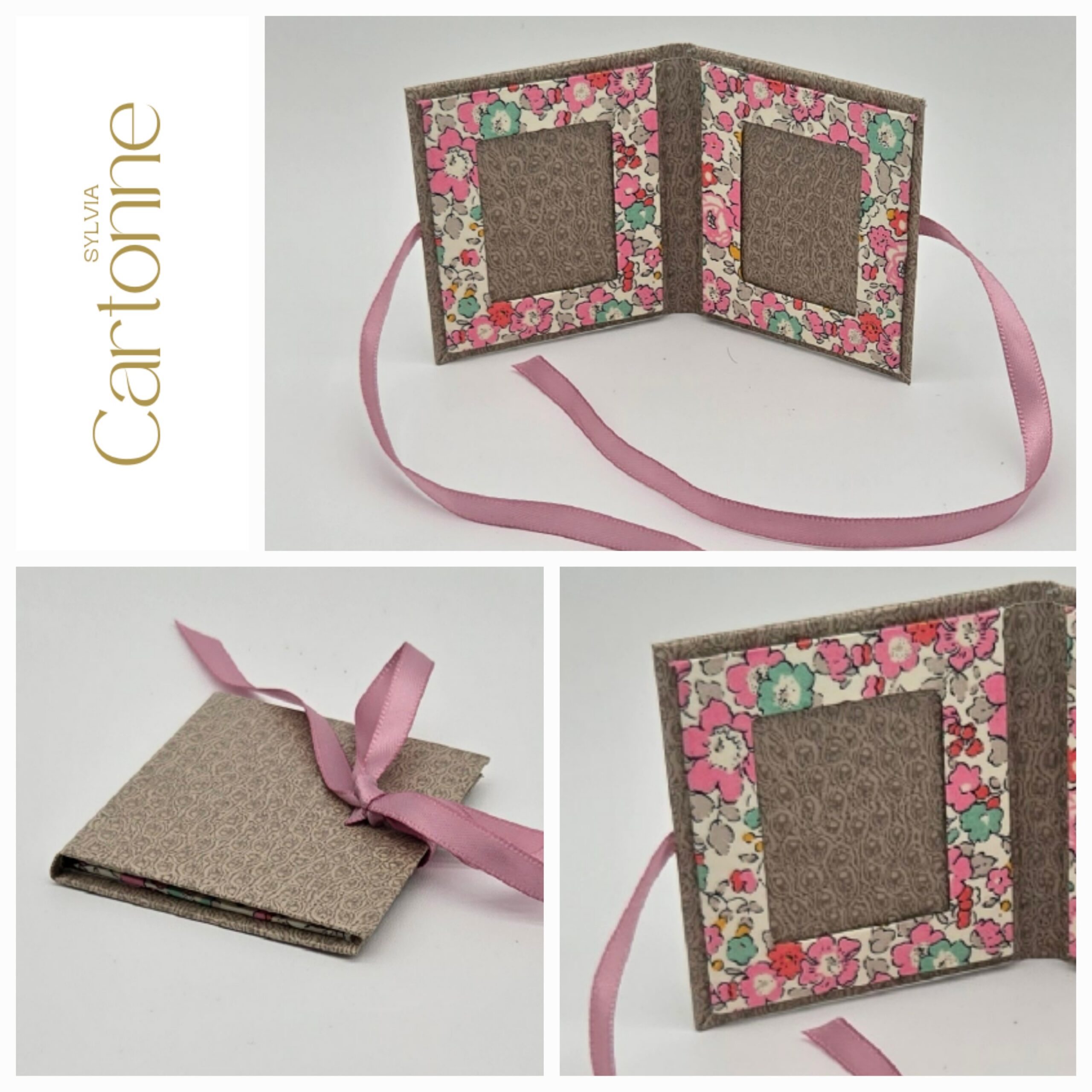 Porte photos d’identité 2 vues Fleurettes