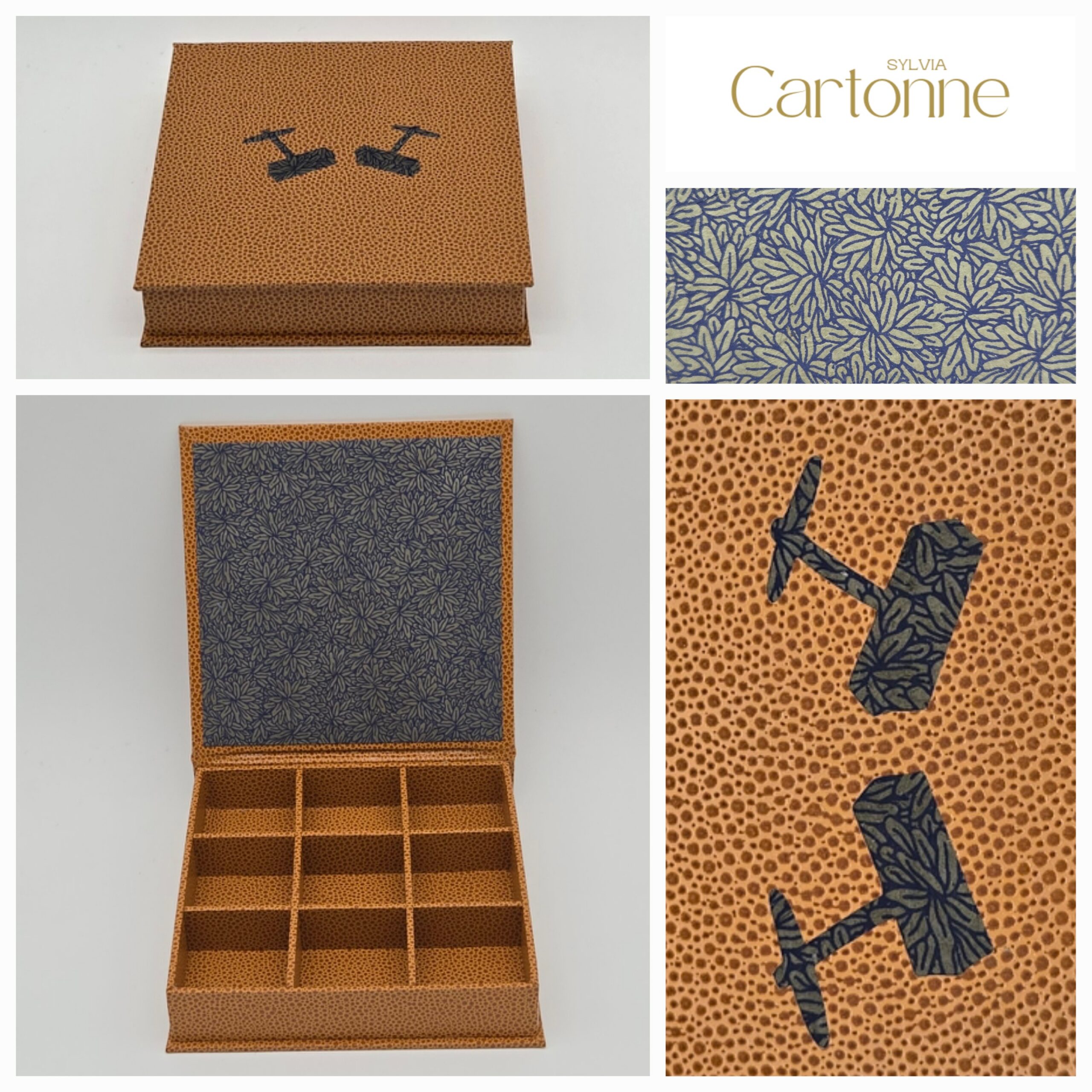 Coffret 9 boutons de manchette Camel
