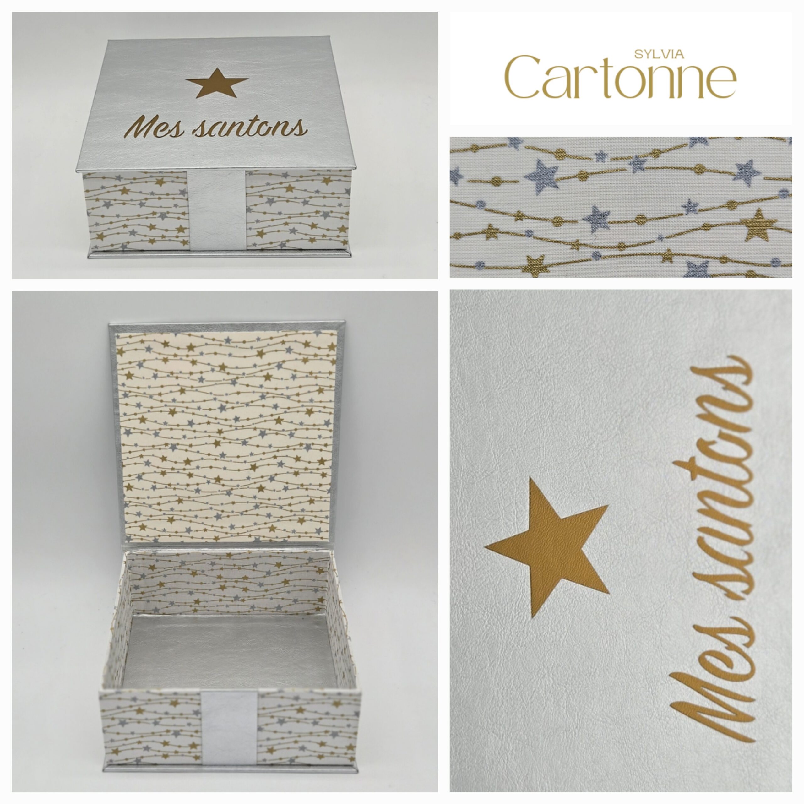 Coffret à santons Argenté Mes santons