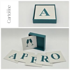 Sous verres APERO Blanc Turquoise