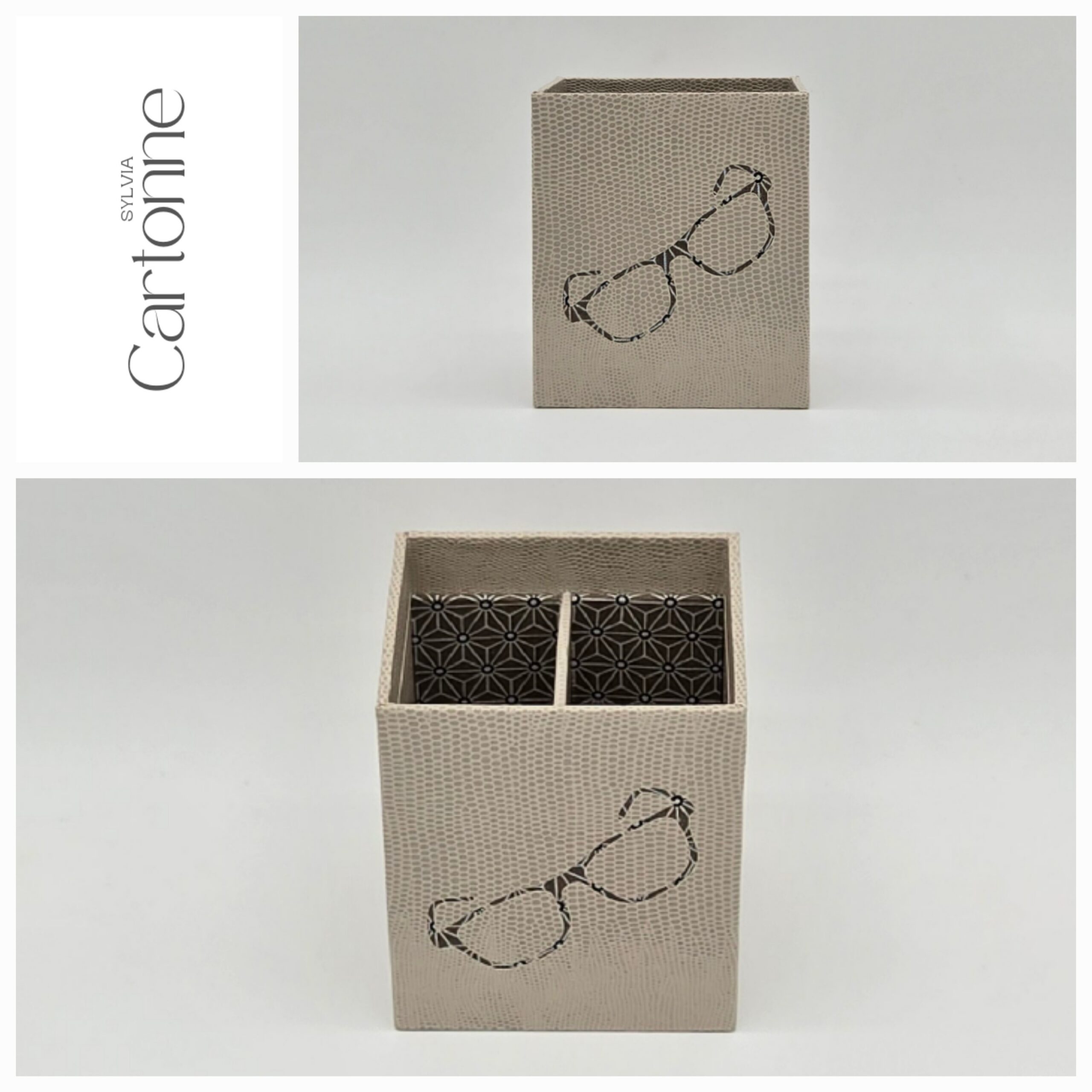 Pause lunettes 2 casiers Beige