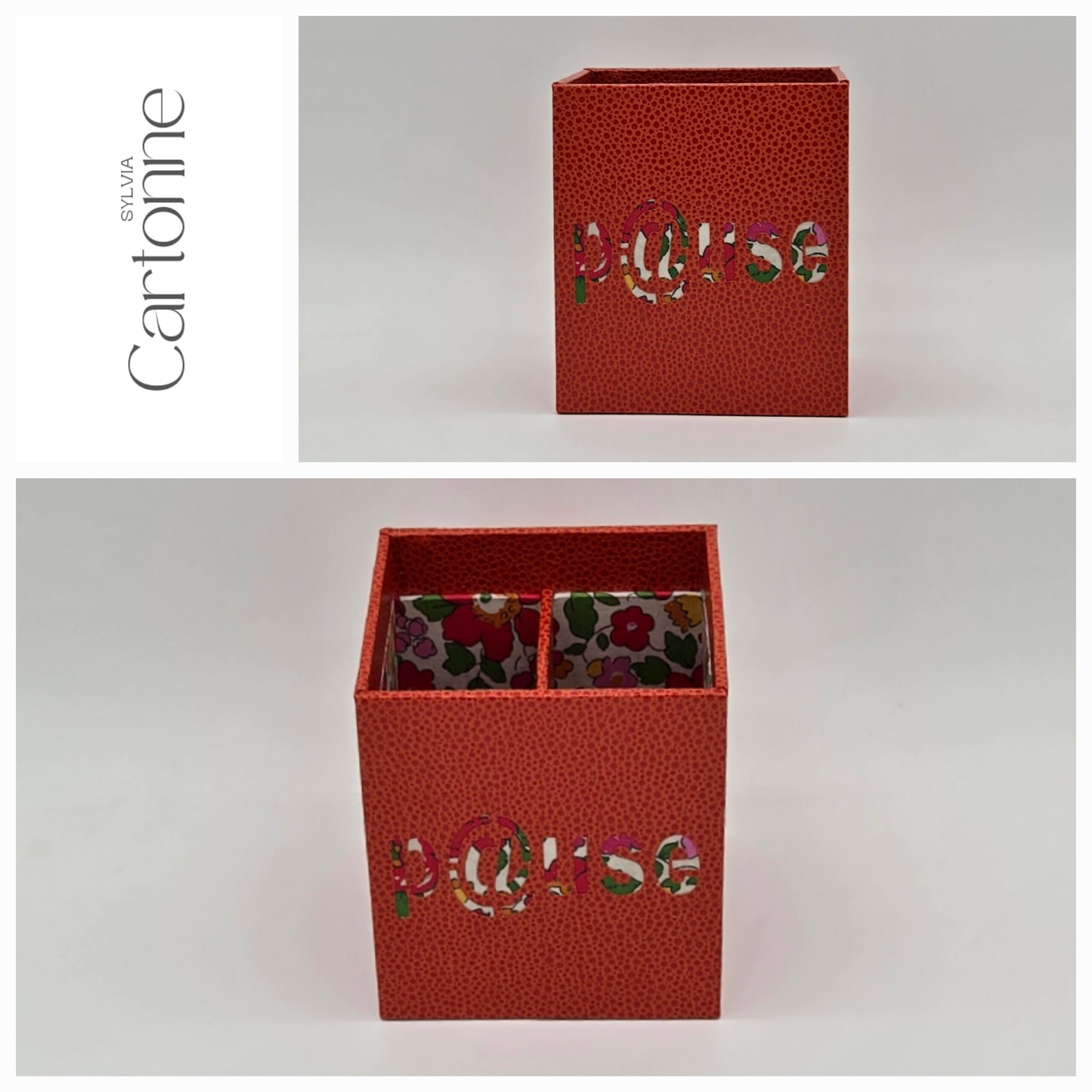 Pause lunettes 2 casiers Orange