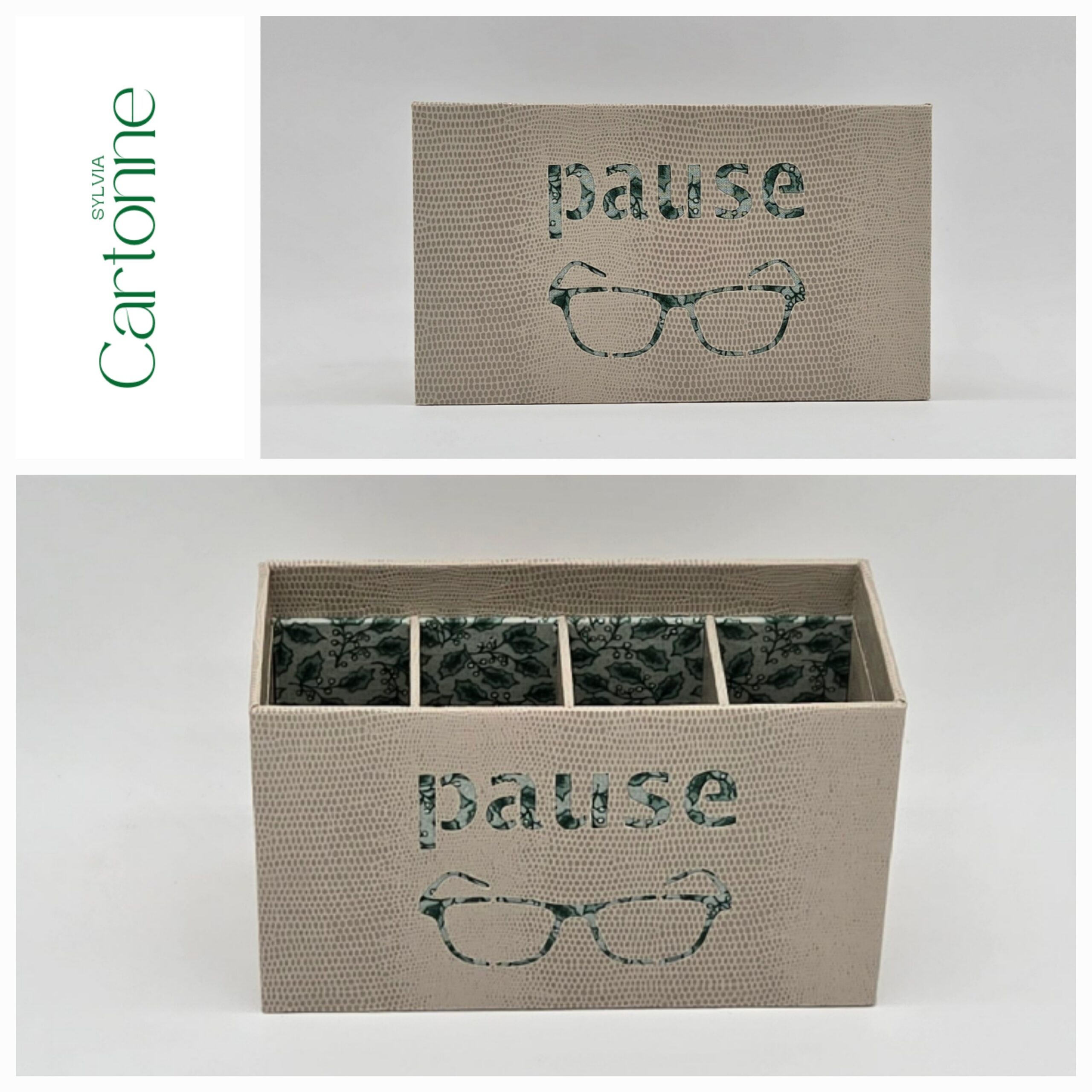 Pause lunettes 4 casiers Beige