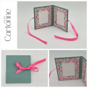 Porte photos d’identité 2 vues Fleurettes
