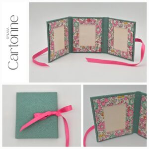 Porte photos d’identité 3 vues Fleurettes