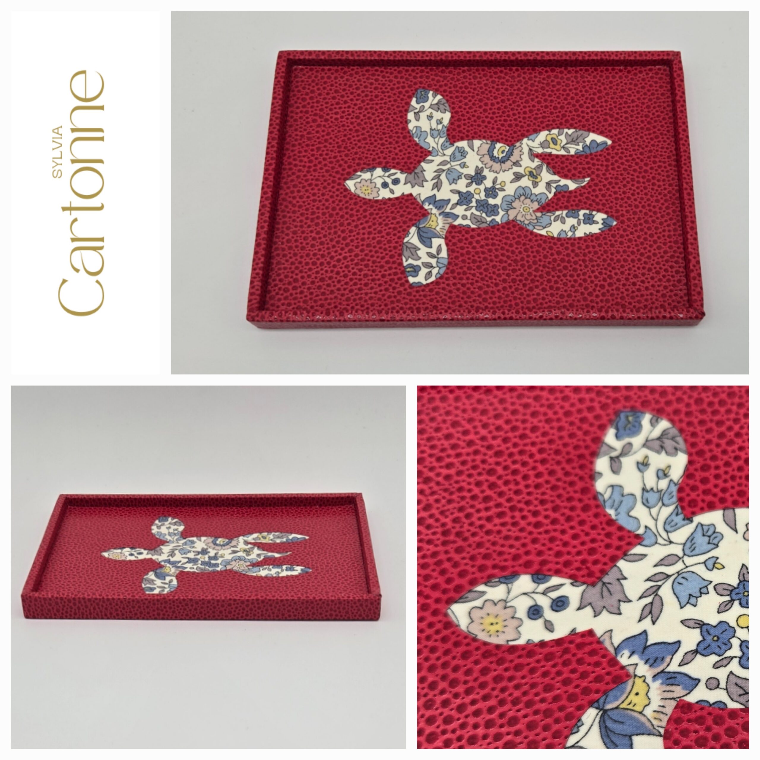 Mini plateau Tortue Corail et Liberty