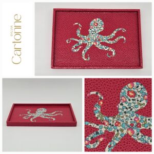 Mini plateau Pieuvre Corail et Liberty