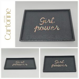 Mini plateau Girl Power Gris