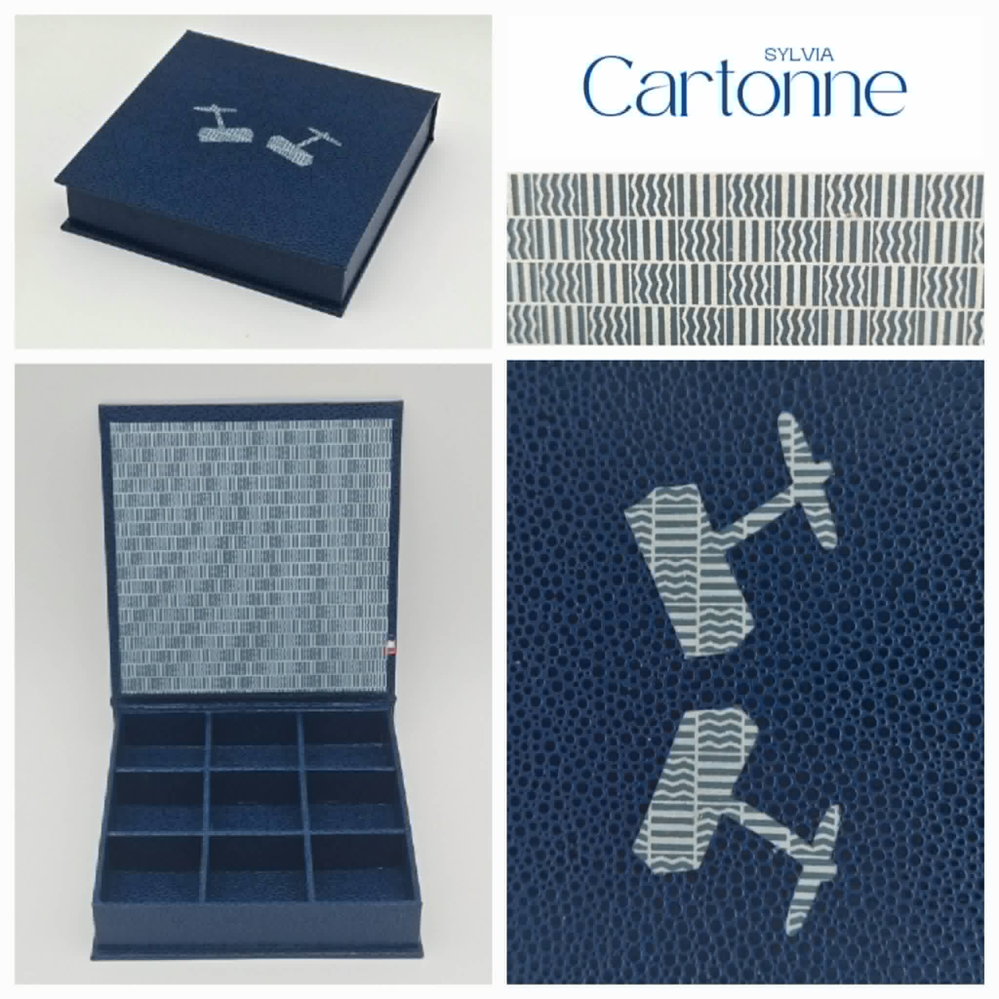 Coffret 9 manchettes dessin Marine